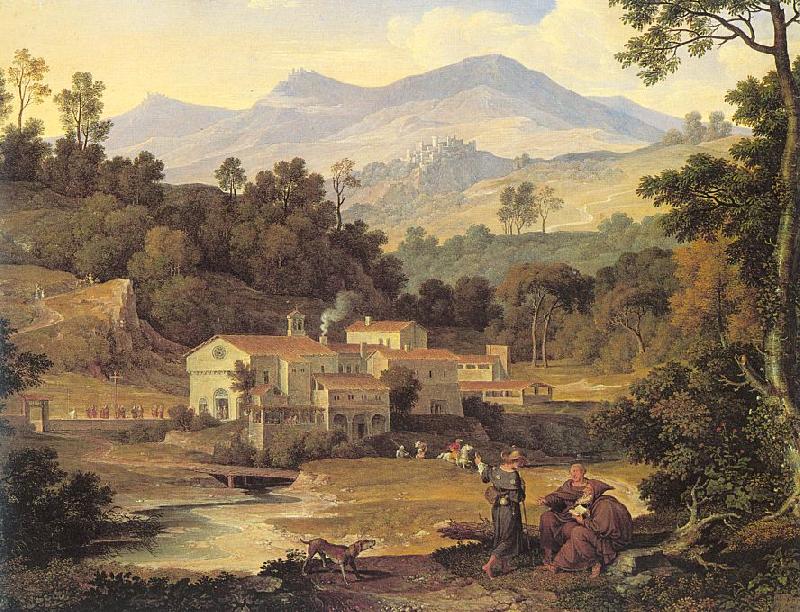 Joseph Anton Koch The Monastery of St.Francis in Sabine Hills, Rome china oil painting image